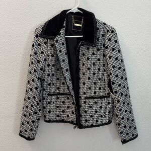 NWT Kathy Ireland Stylish Black and White Women's Jacket size Small